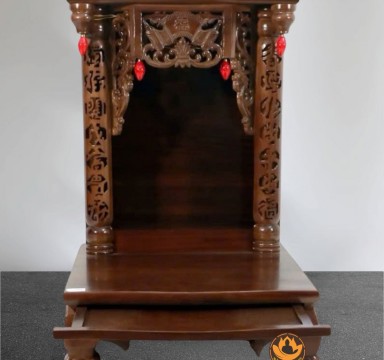 Ban thờ thần tài mái bằng chân quỳ lẻ 